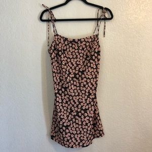 Princess Polly Franklyn Mini Tie Dress (Floral)